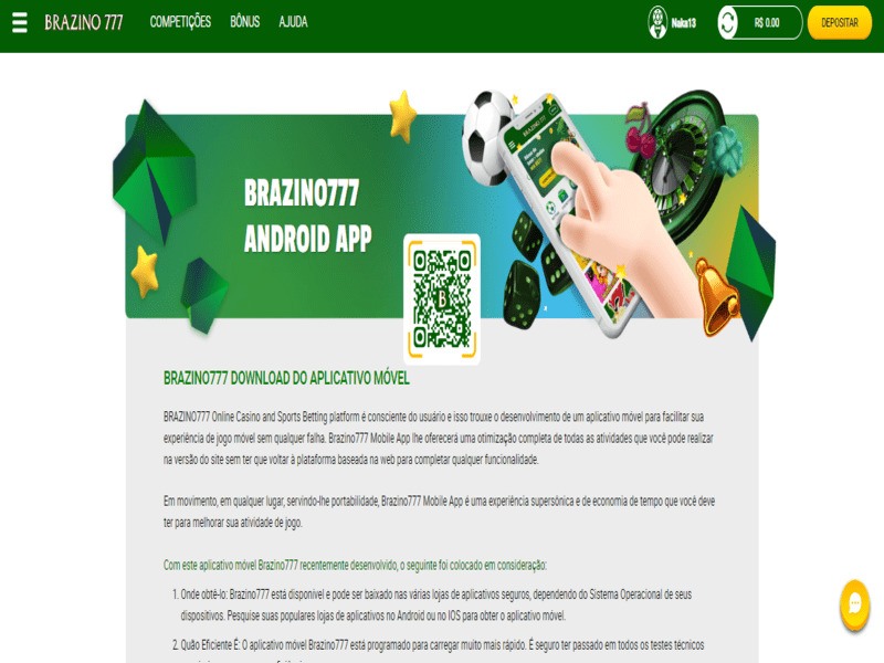 Загрузите приложение и играйте с помощью мобильной версии Brazino