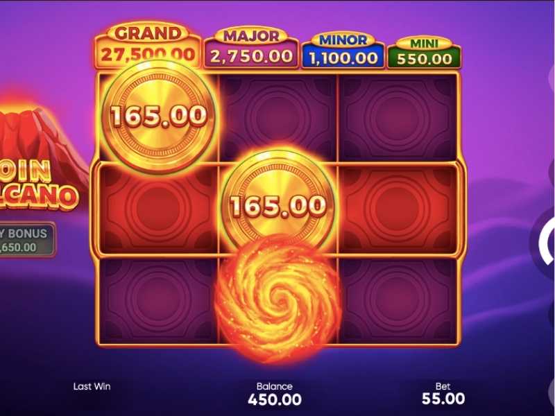 what bonuses can the casino give for the coin volcano slot